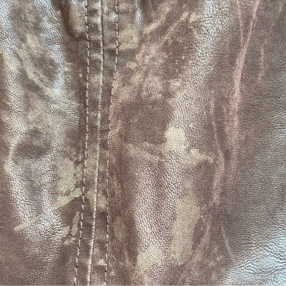 Free People Modern Femme Dark Brown Leather Style Mini Skirt - Picture 6 of 6